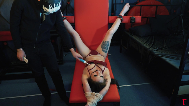 Susanna Tickle Training on Cross - Upside Down Bench