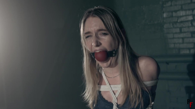 Helpless Katrina Is Chair Tied in a Dungeon