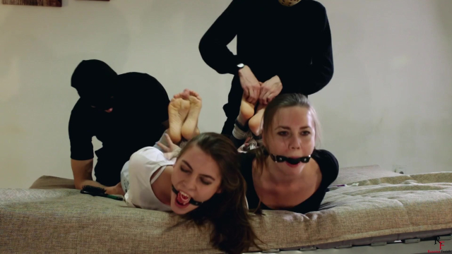 Dina and Laura. Double Fierce Hogtickling