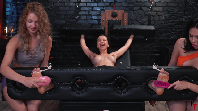 Triple Tickling With Ashly Saisha And Anna Luna
