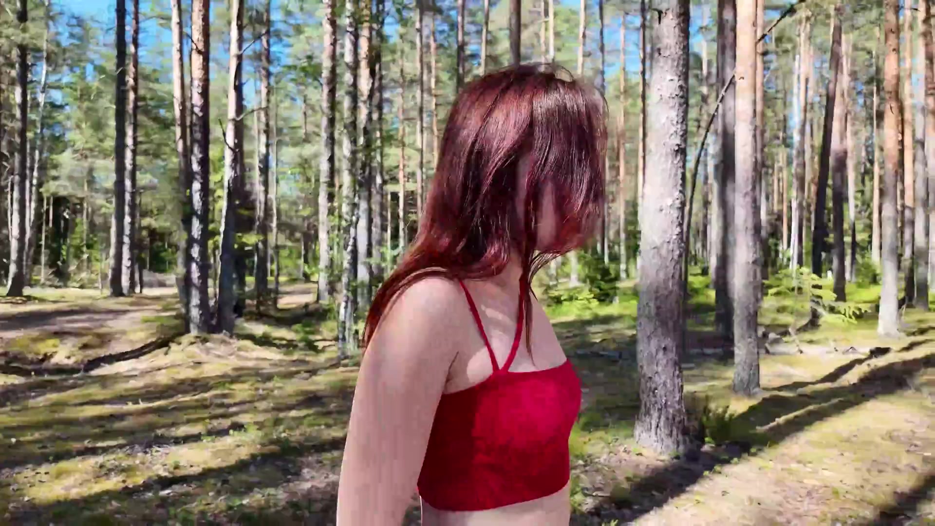 Teen gets public fucked in the ass by a forester