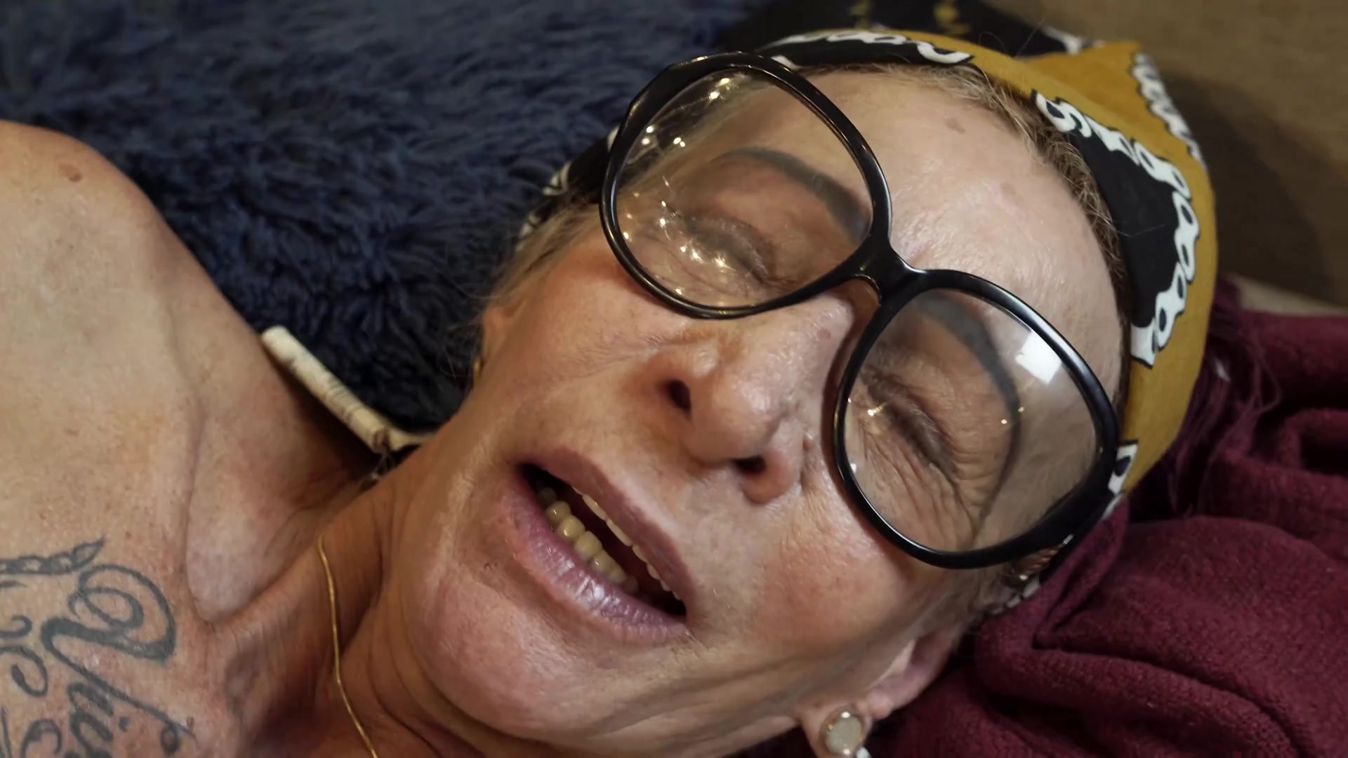 77 years old grandma BBC ass fucked
