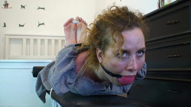 Polina. Tight Hogtie and Huge Ball Gag
