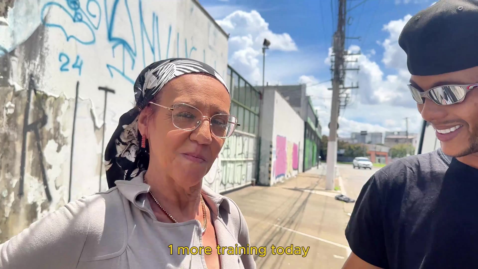 Skinny headscarf granny gets her ass destroyed