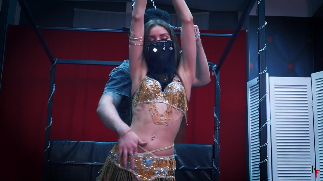 Belly Oriental Dancing - Kristy Belly Tickle Torture With Ringing Bells