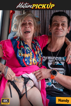Petite granny picked up for hard anal